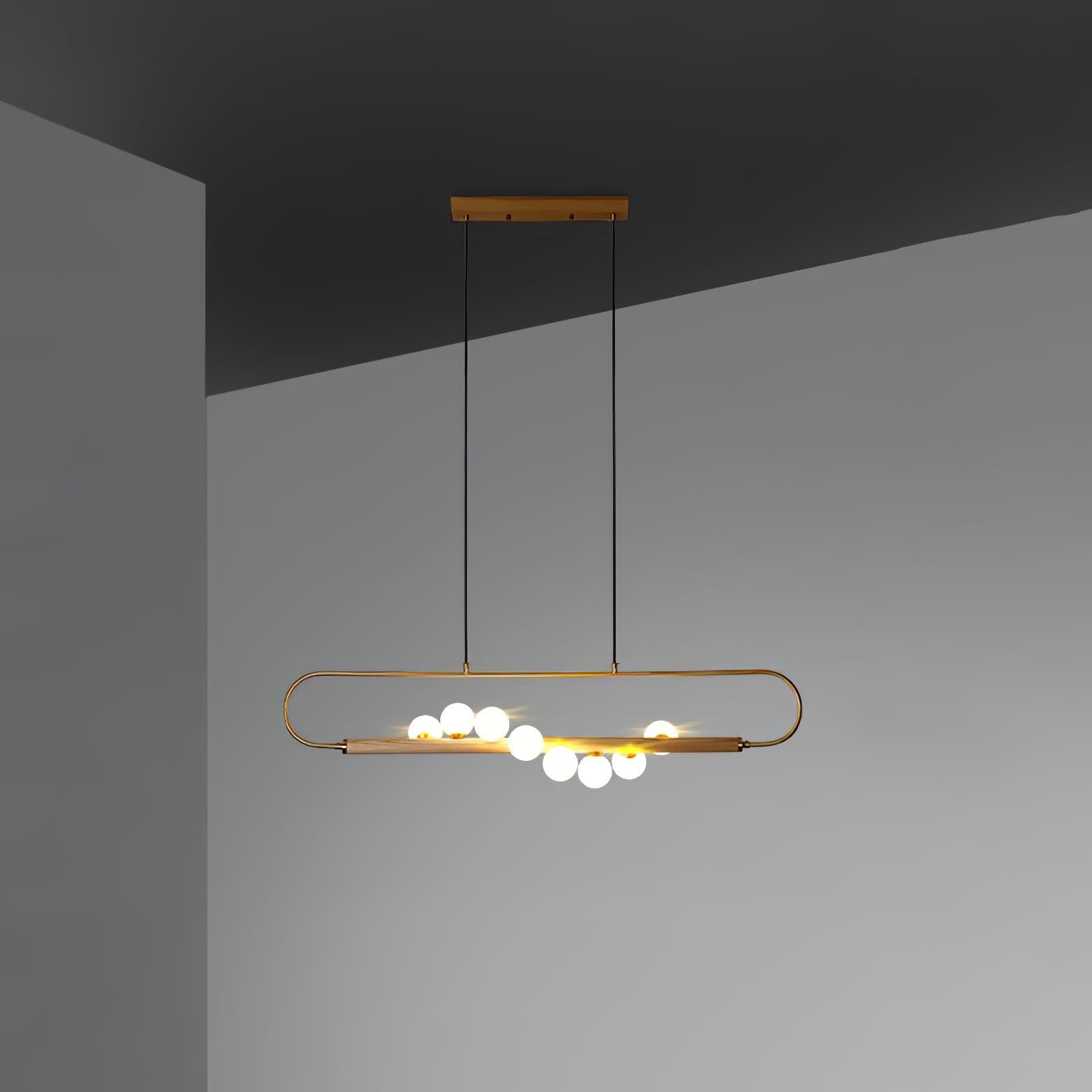 Modern Walnut Simple Chandelier M32
