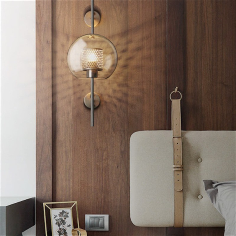 Vintage Modern Chiswick Glass Wall Lights for Bedside Living Room