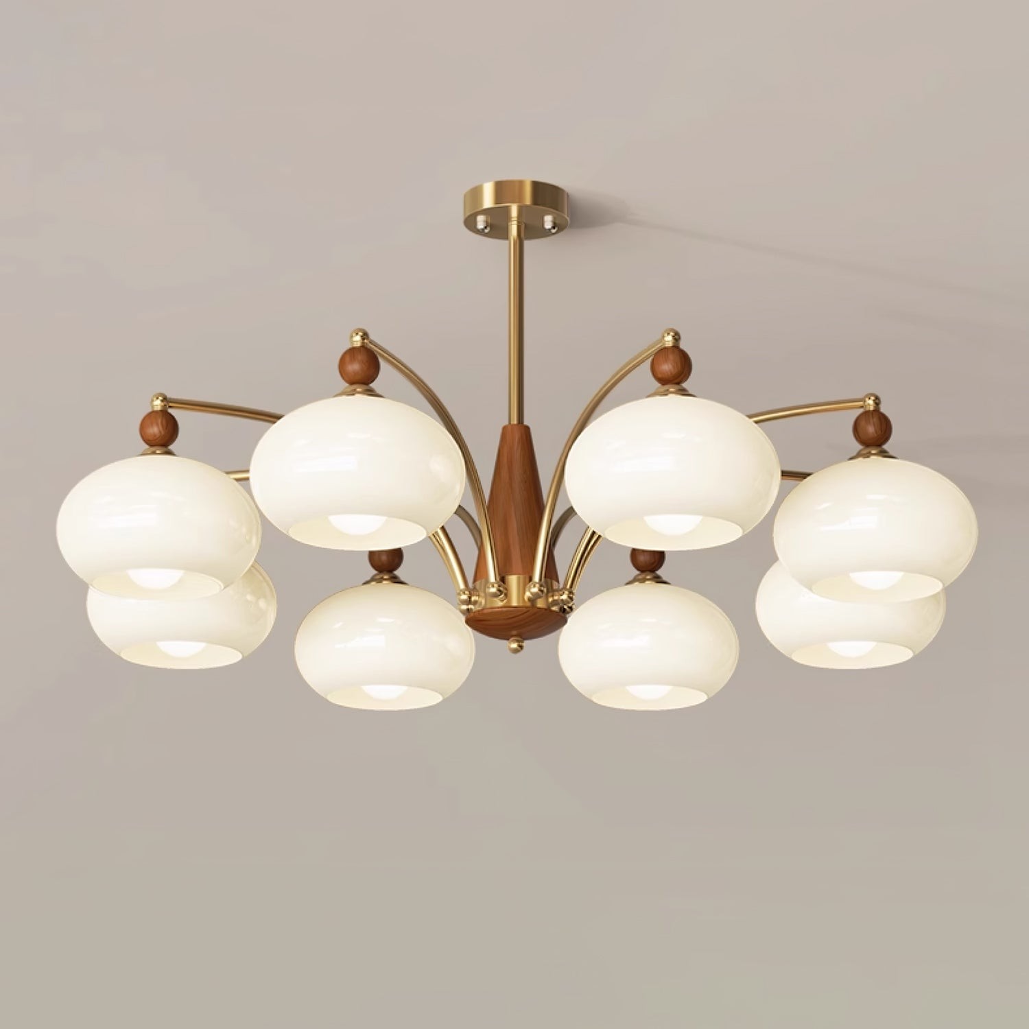 Vintage Multihead Persimmon Chandelier M325