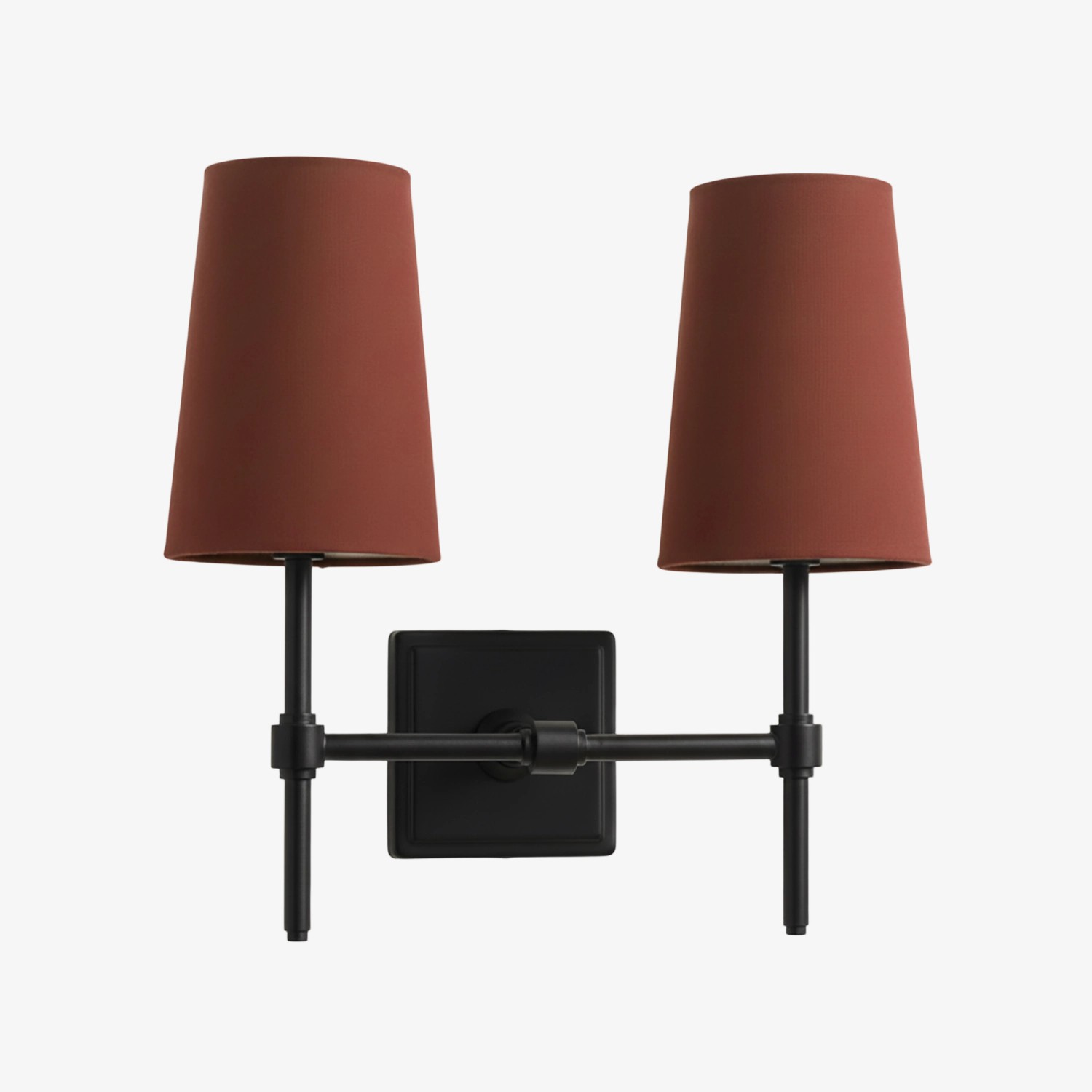 Derlina Stylish Retro Wall Lamp with White Linen Shades – Modern Industrial Design for Any Room T273