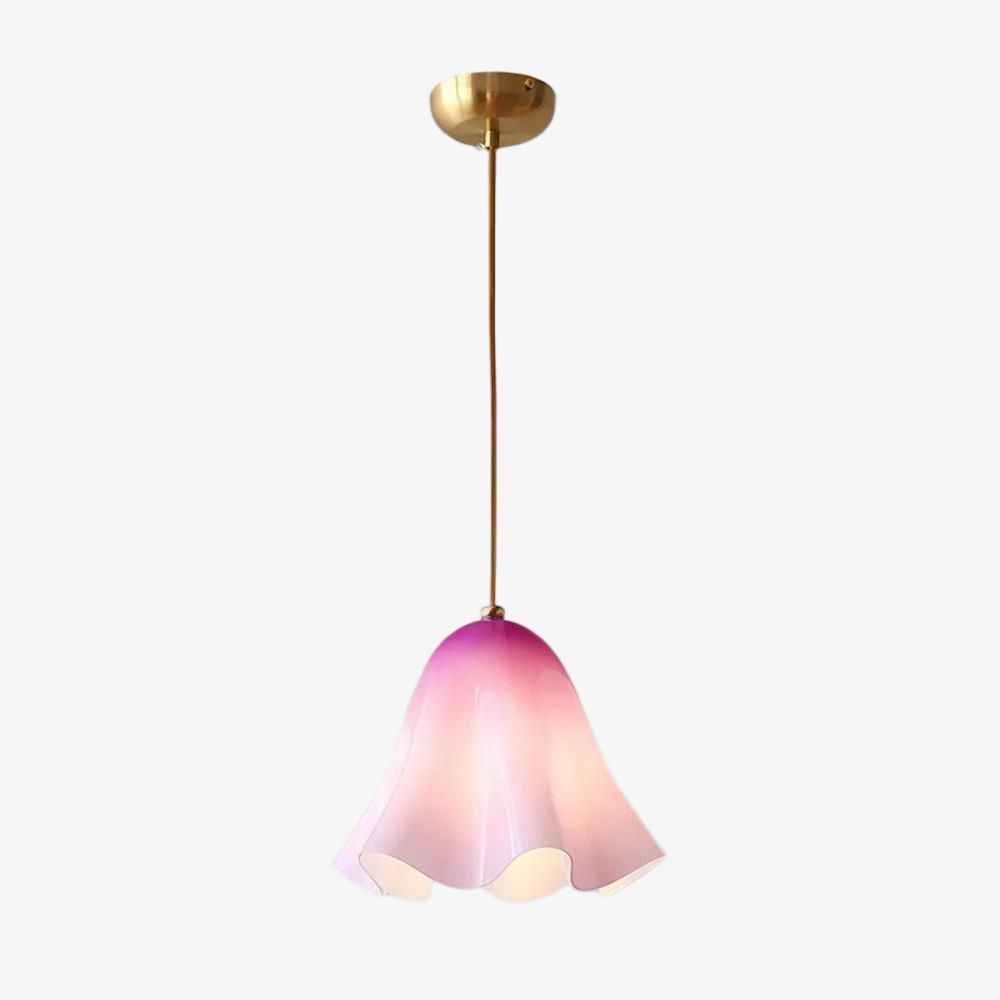 Bellina Wavy Edge Glass Pendant - French Style Light for Kitchen T279