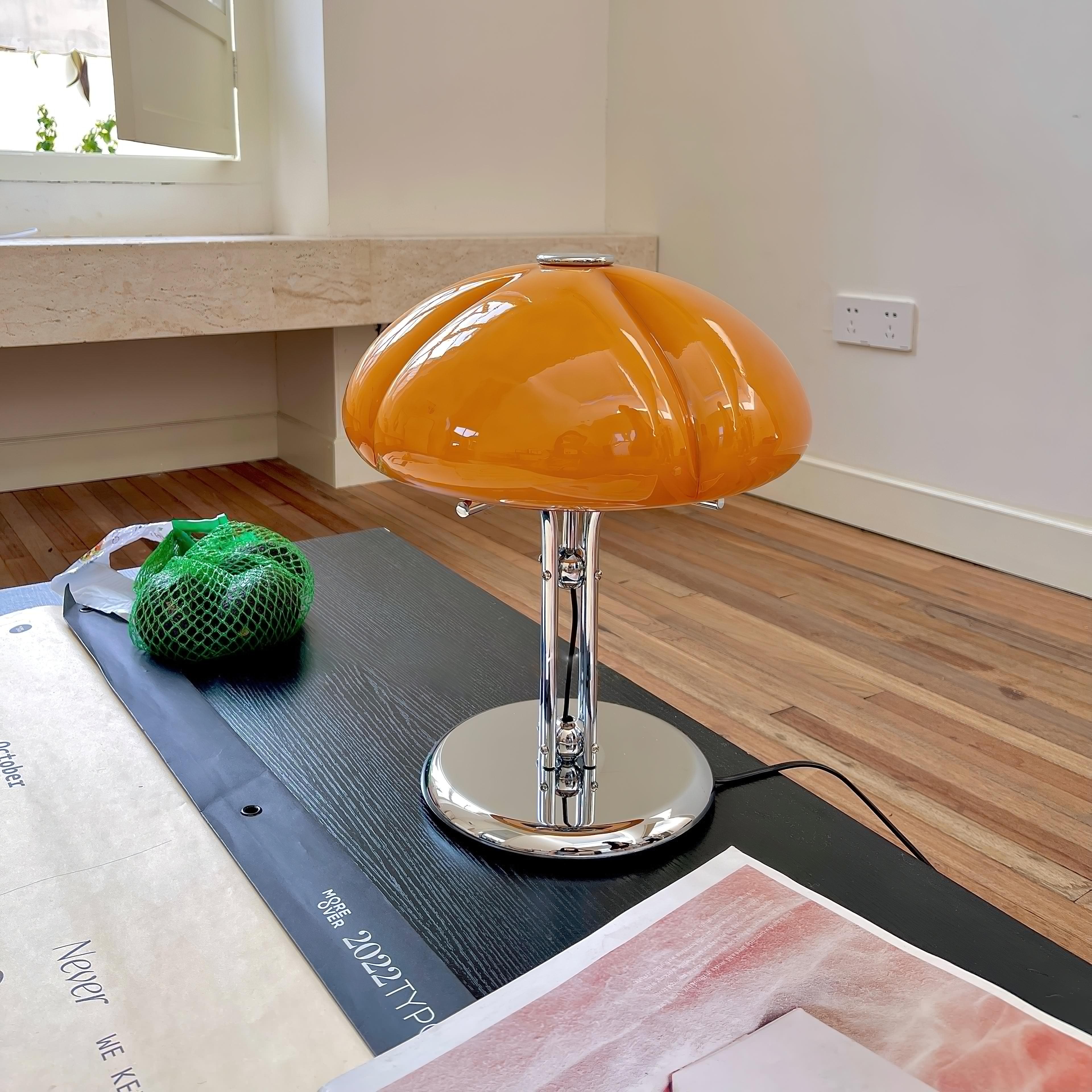 High-Grade Bedroom Bedside Mushroom Glass Table Lamp M175