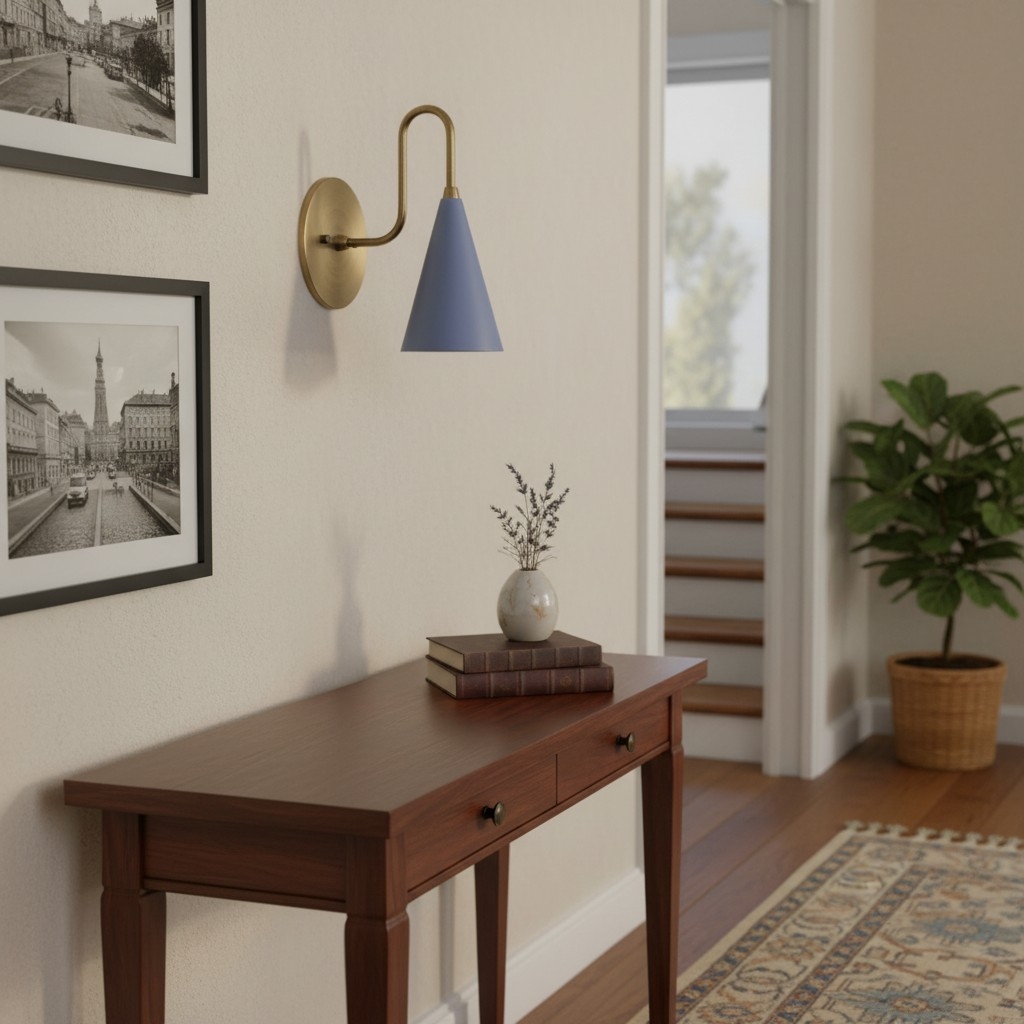 Curva Elegant Taper Shade Wall Sconce - Contemporary Accent for Living Room T780
