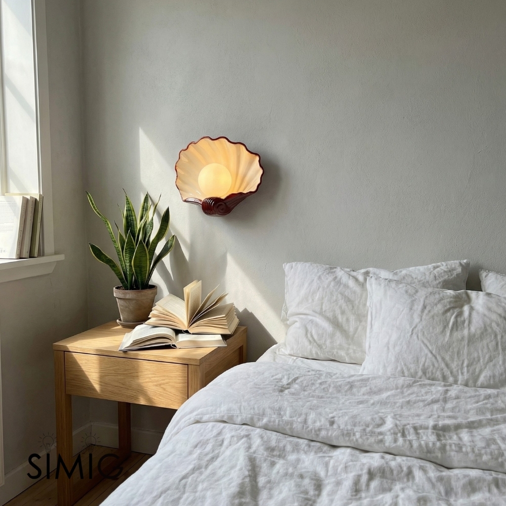 Nautris Fluted Shell Shape Art Deco Wall Lamp - Home Ambient Light T1129