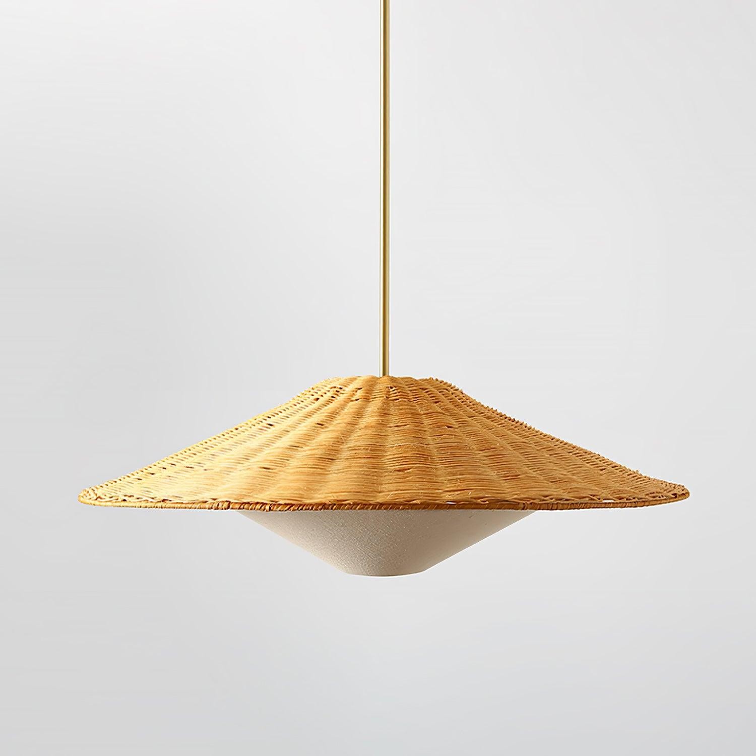 Rattan Hat Pendant Light Suitable For Living Room M513