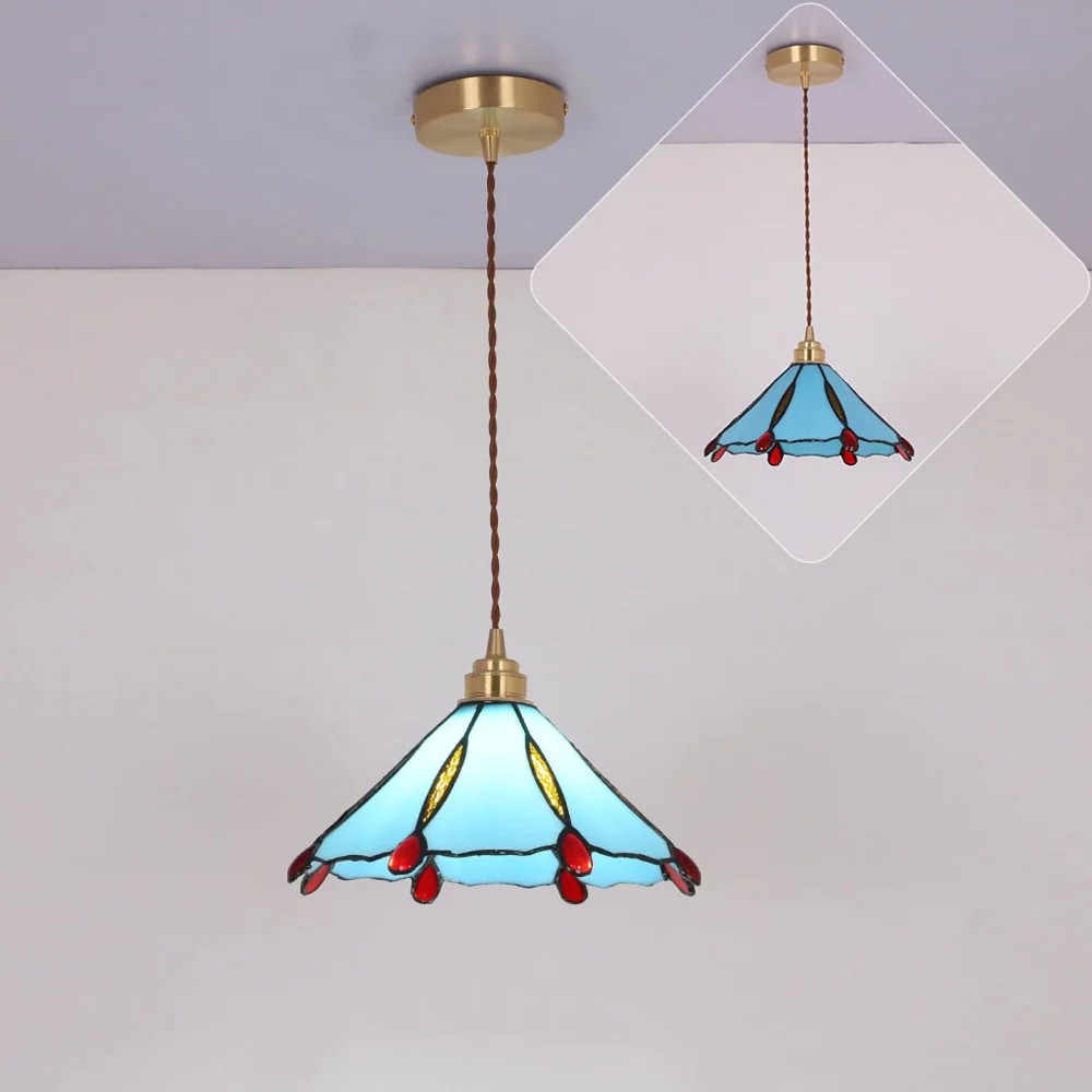Retro Tiffany Stained Glass Pendant Light S92