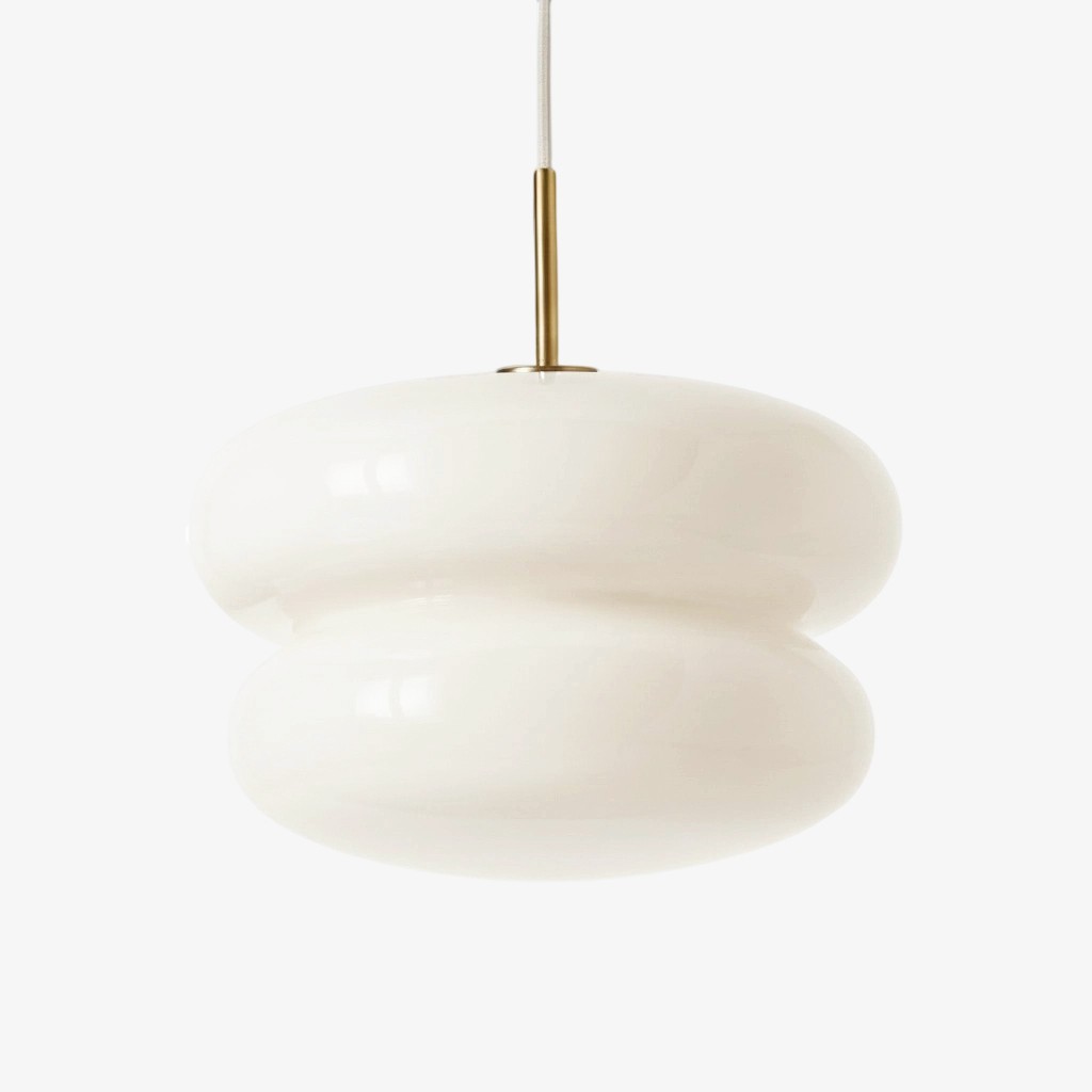 Orra Opal Glass Dome Pendant - Modern Hanging Light for Kitchen T421