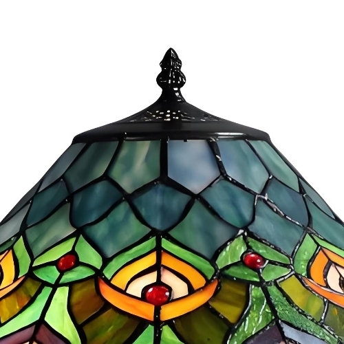 TF Oldbury Desk Lamp - Handcrafted Stained Glass Lamp for Bedroom Reading T982