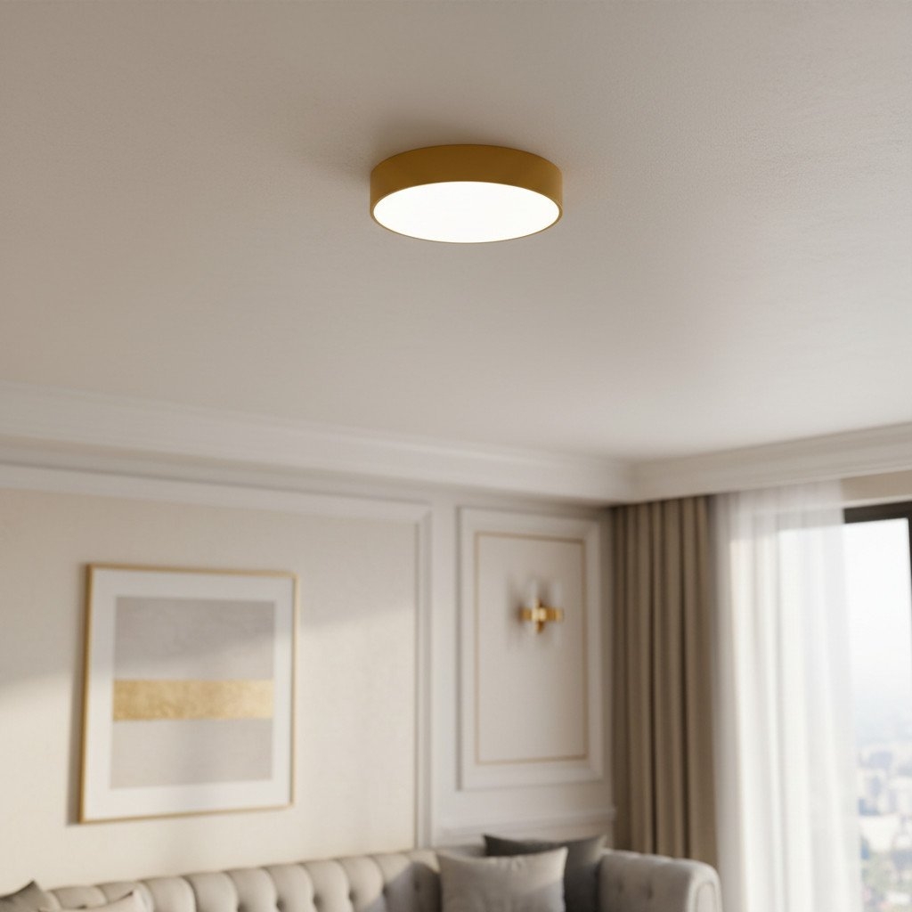 Rondi Minimalist Round LED Ceiling Light - Circular Iron Design for Living Room and Bedroom T558