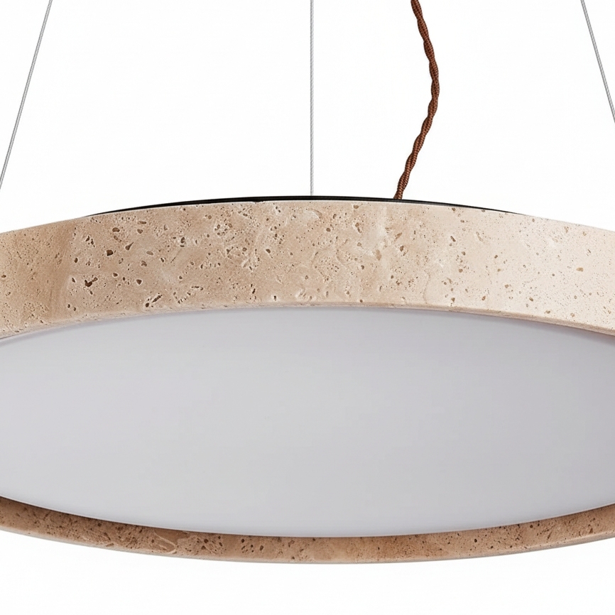 Miravelle Minimalist Pendant Lamp with Natural Stone Shade for Dining Room T1123