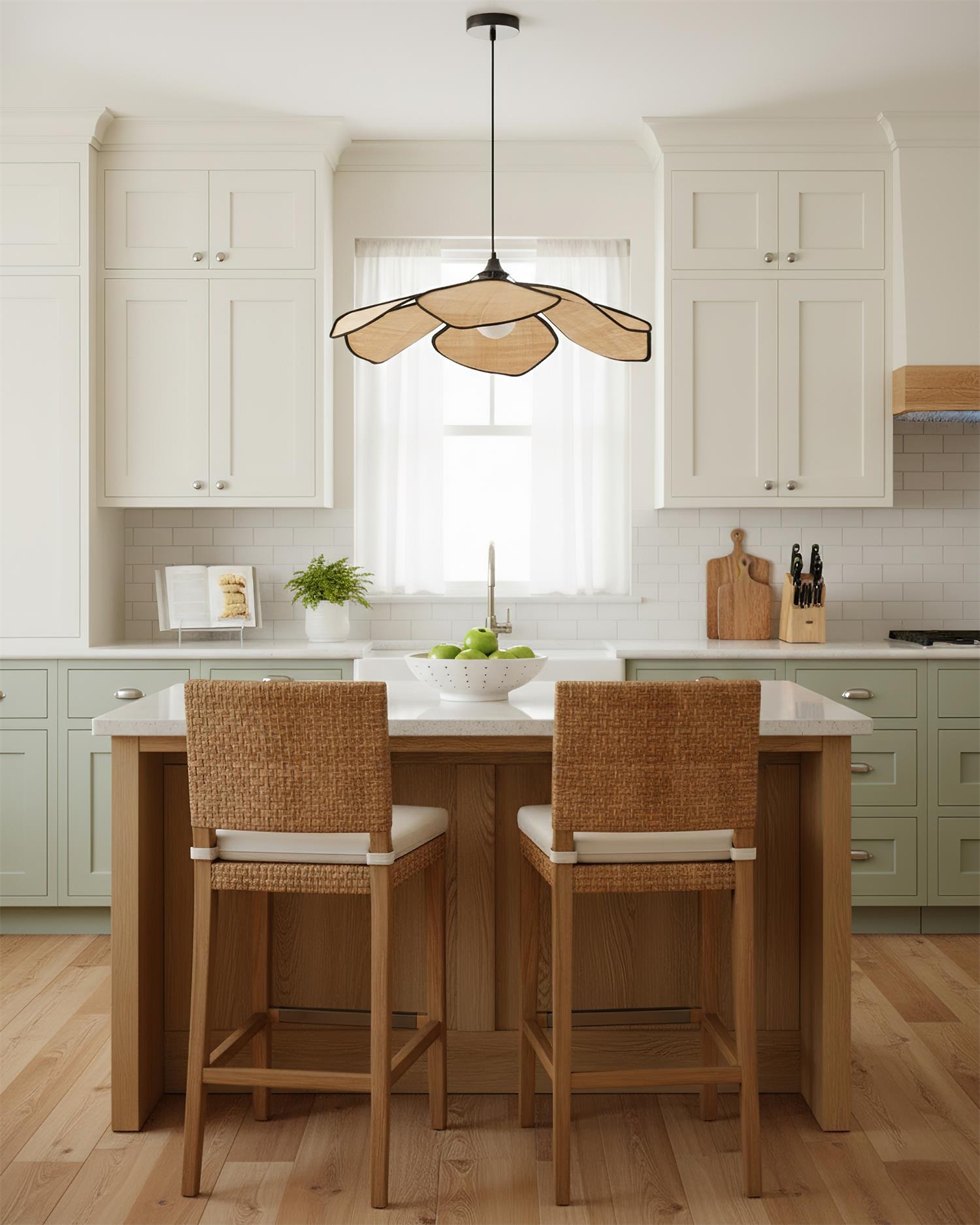 Raffia Petal Pendant Lamp T1475