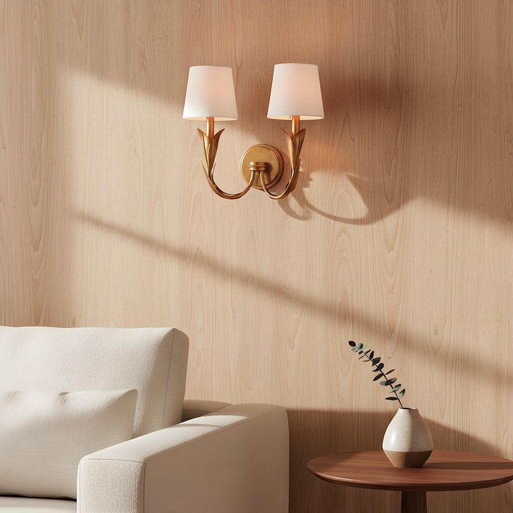 Duova Wall Lamp - Curved Reed-Like Metal Arms Design for Bedroom, Living Room or Bathroom T715