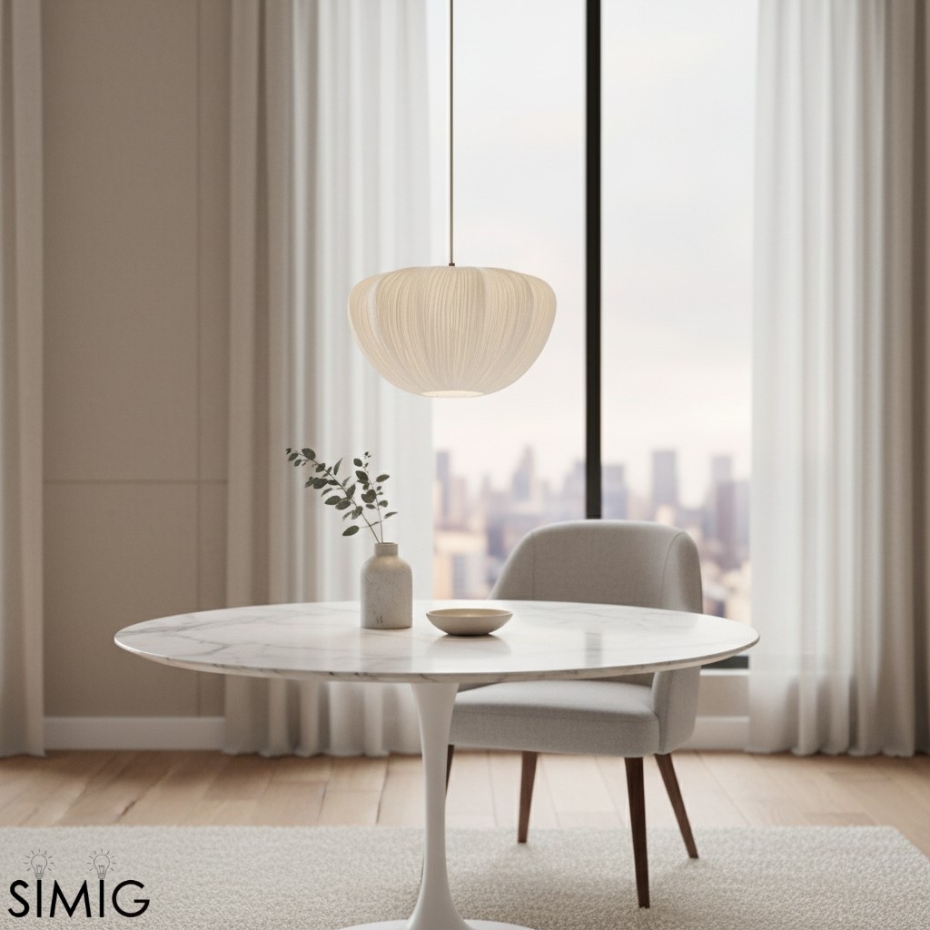 Linbron Soft Linen Shade Pendant - Elegant Light for Living T477