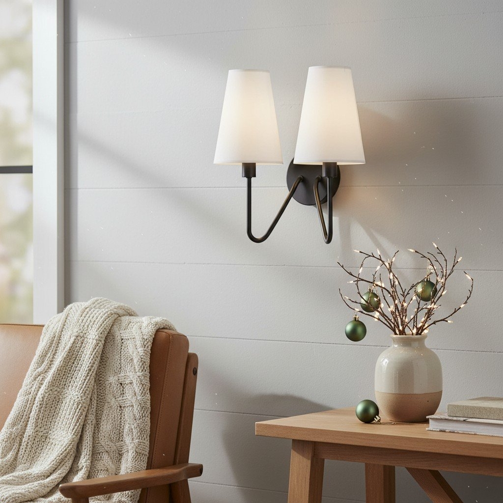 Arcuma Fabric Wall Sconce – Stylish Shade for Bedroom Lighting T500