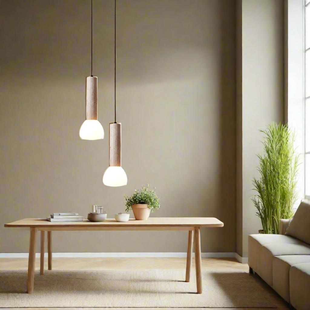 Elegant Travertine Cream Style Pendant Light T2144
