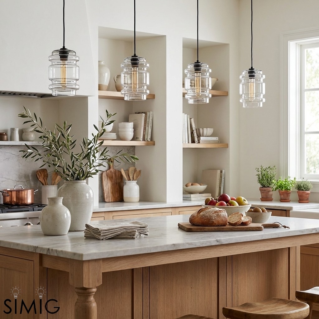 Modern Geometric Glass Pendant Light - Home Decor Multiple Colors Lighting S377