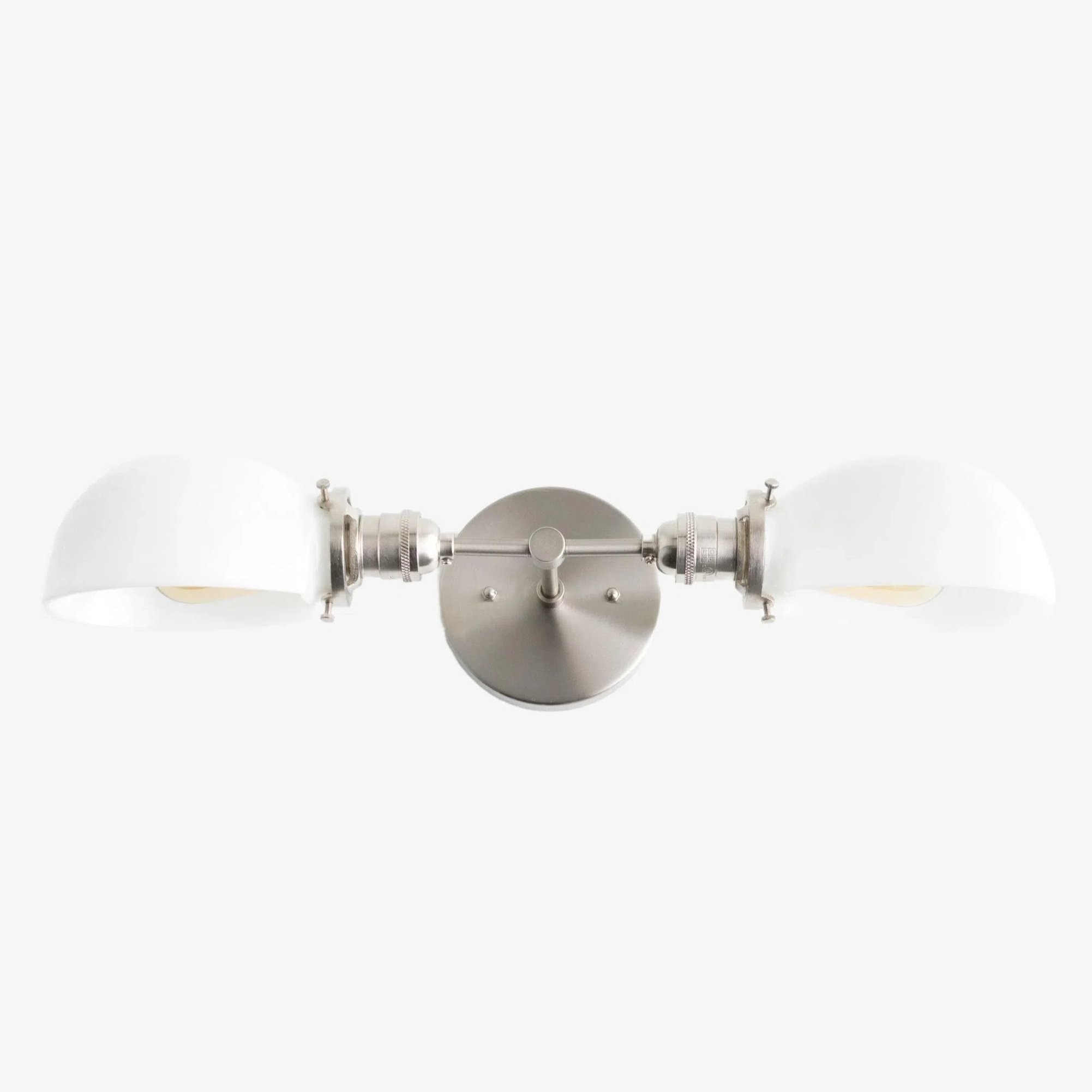 Ornato Luxe Mid-Century Vanity Light - Brass Bathroom Fixture with Opal Glass T326