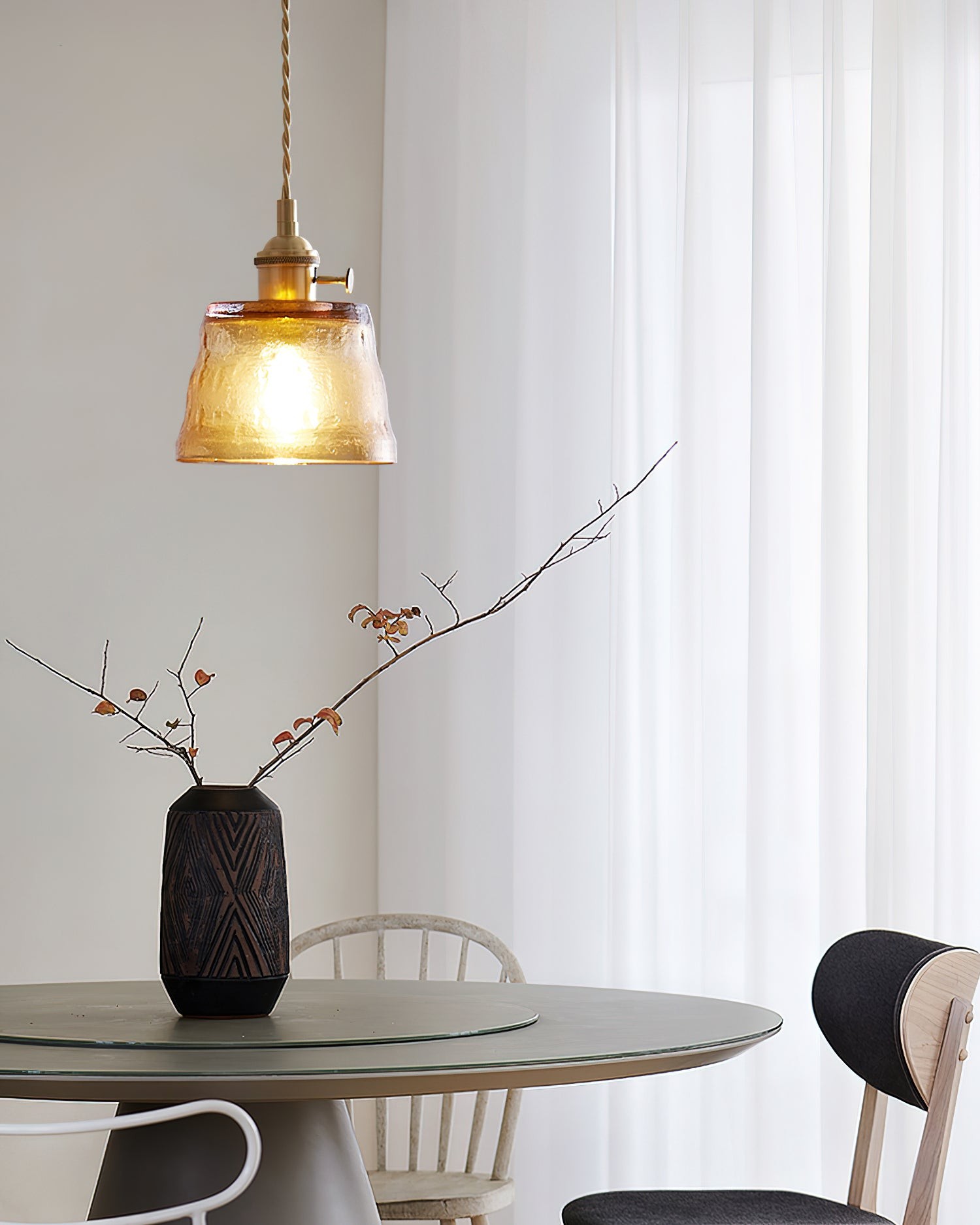 Retro Small Cup Glass Pendant Lamp M174