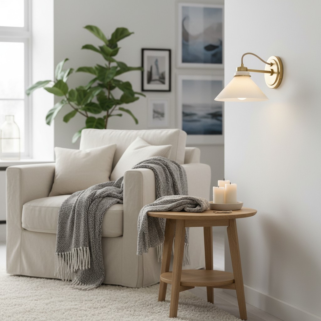 Aurenza Sconce – Farmhouse Wall Light with Metal Accents for Cozy Spaces T226
