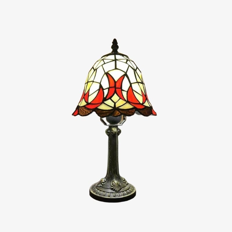 Virelle Colorful Stained Glass Tiffany Table Lamp – Bedroom Accent Light T549