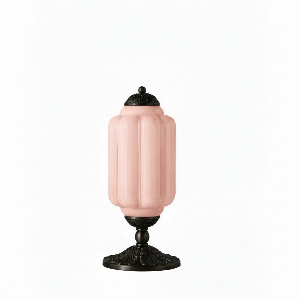 Eloise Curved Glass Retro Table Lamp - Vintage Bedside Lighting G71