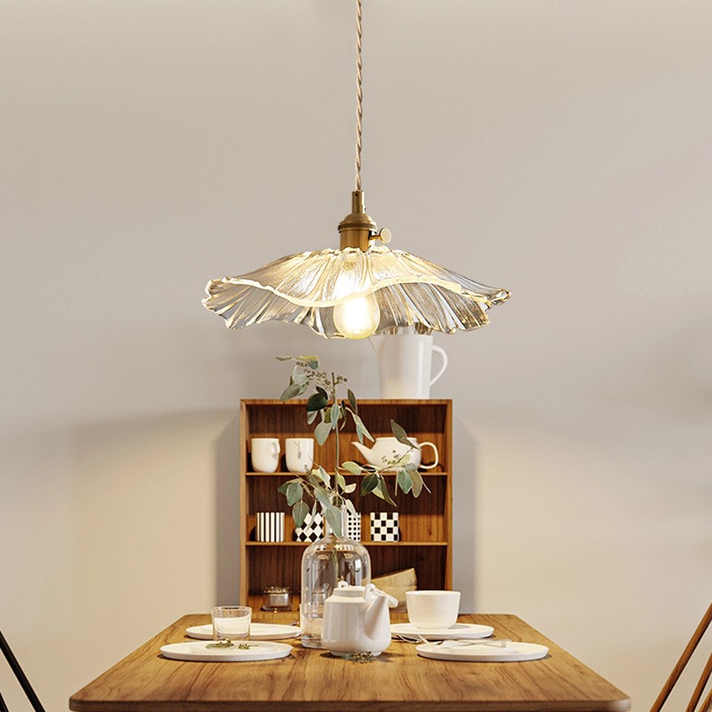 Tiffany Lotus Glass Pendant Light for Living Room S08