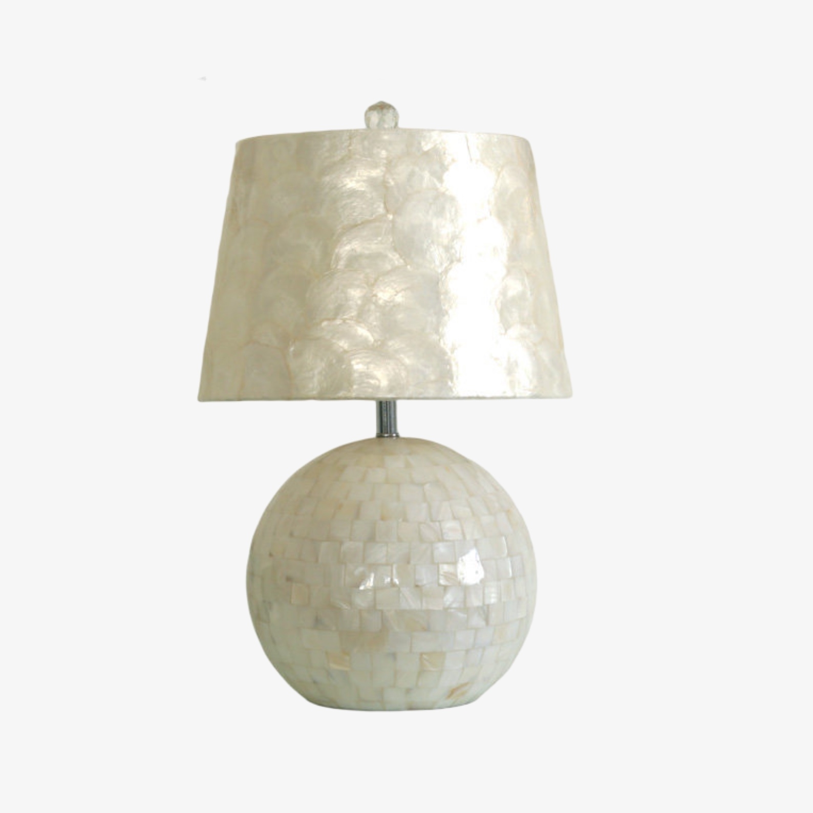 Beamira Natural Shell Mica Table Lamp - Handmade Crafted for Bedroom or Living Room T2200