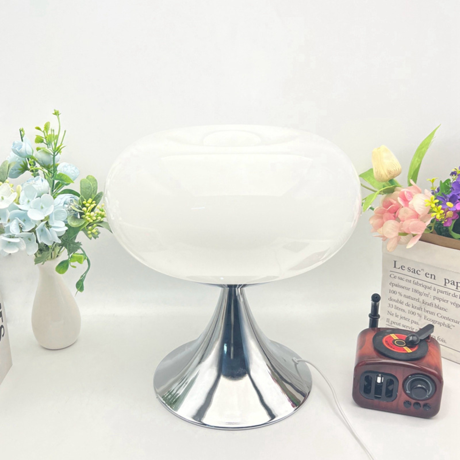 Lollora Bauhaus Apple Glass Table Lamp — Modern Desk & Bedside S171