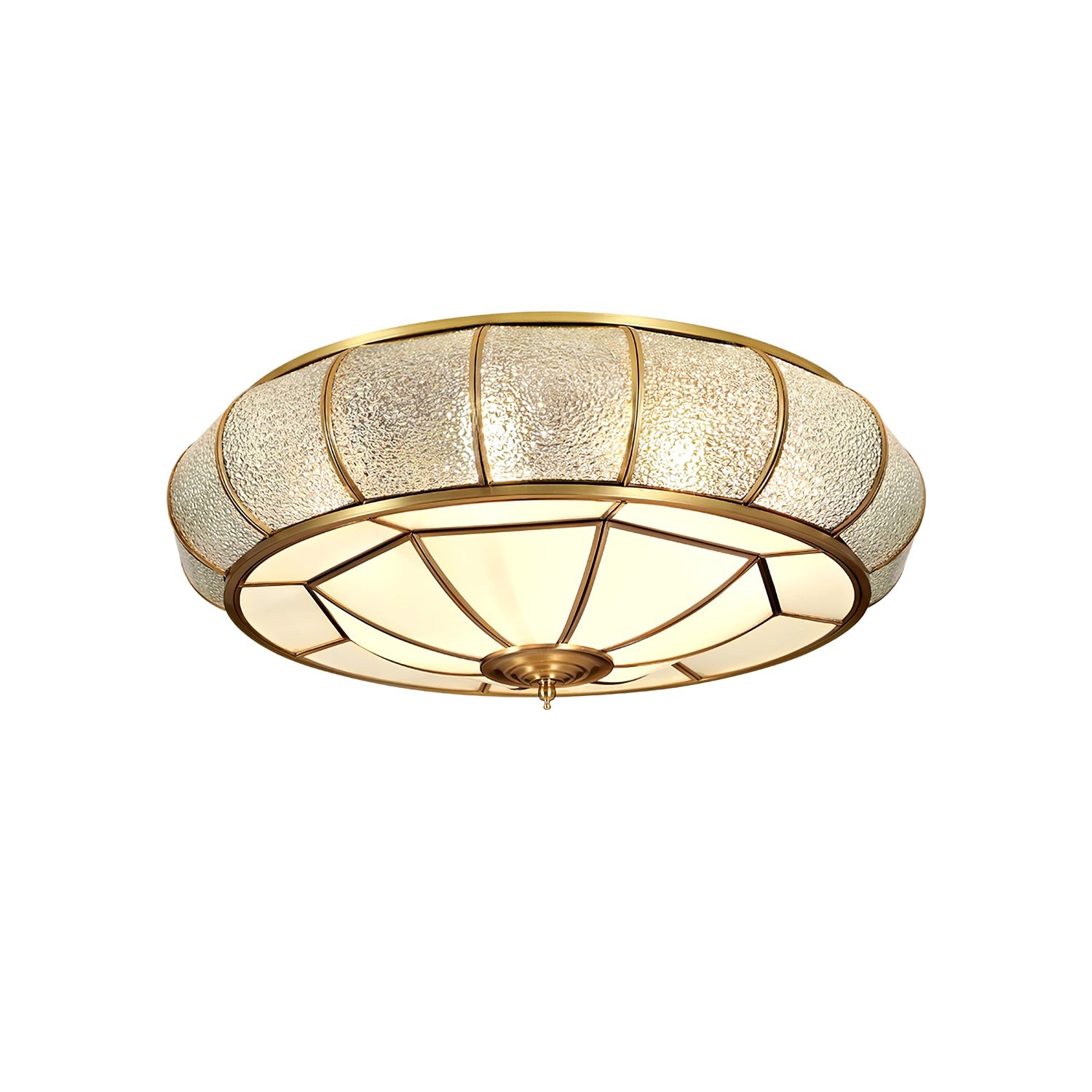 Round Textured Glass Ceiling Light M416