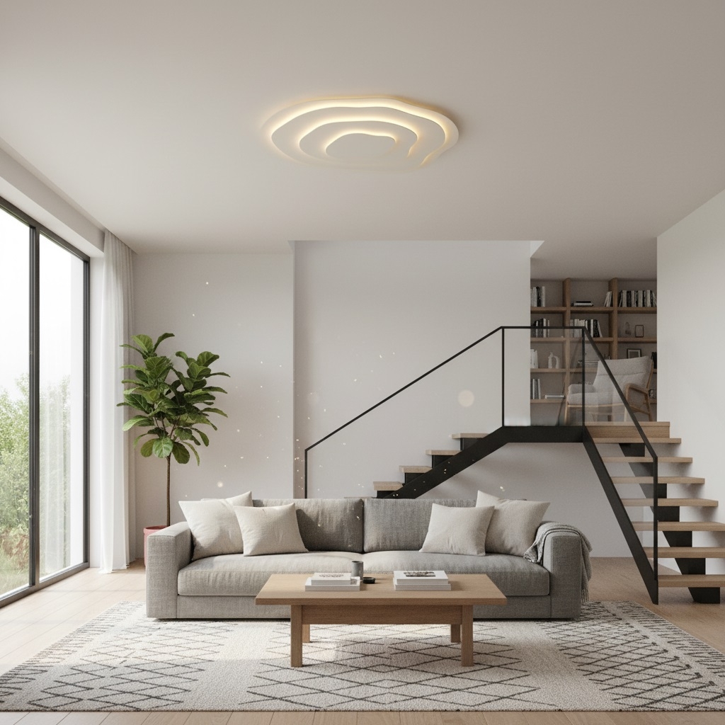Aeris Mimir Wave-Form Acrylic Ceiling Light Modern Minimalist Surface Mount Lamp Living Room Bedroom T812