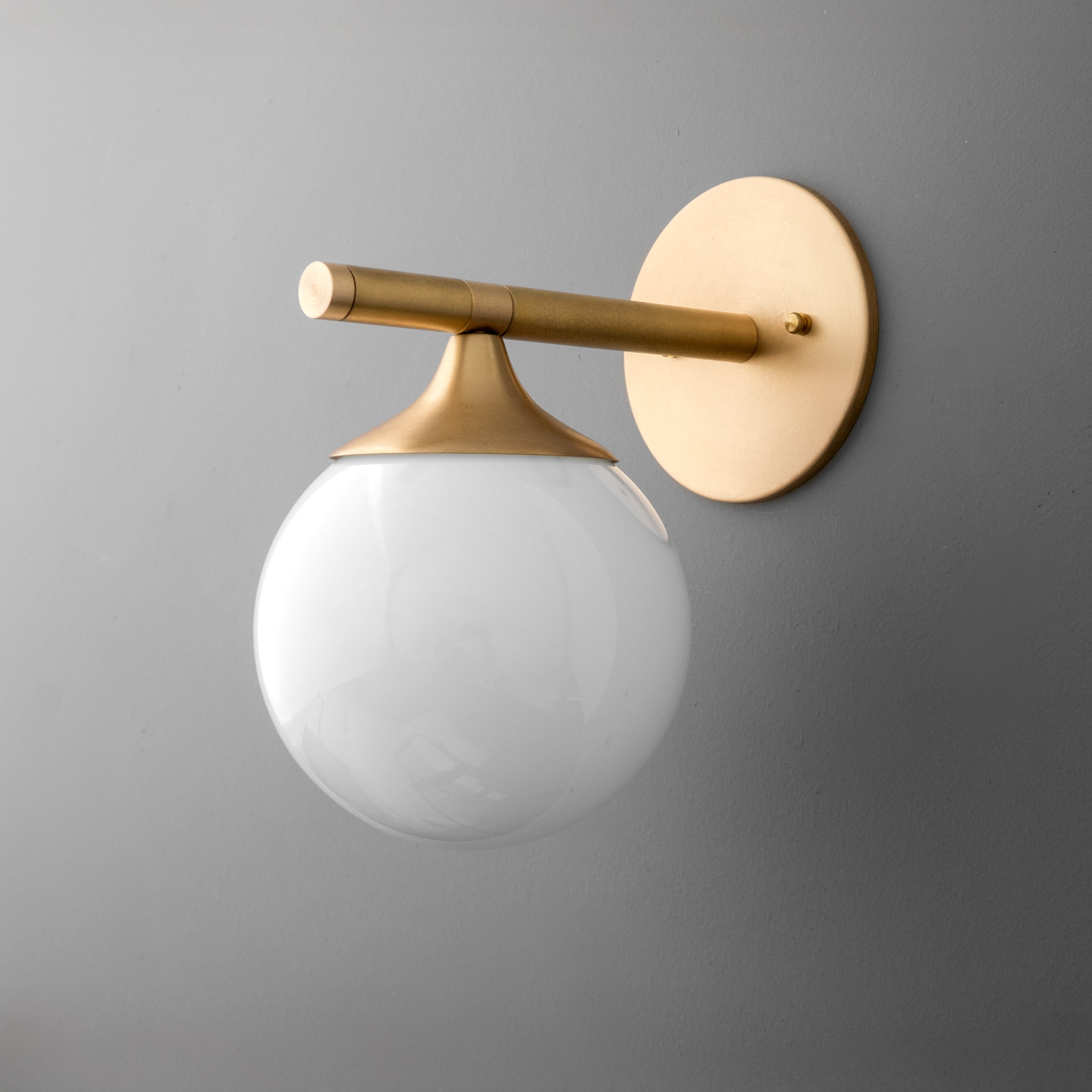 Glorica Glass Wall Sconce - Frosted Globe Light T397