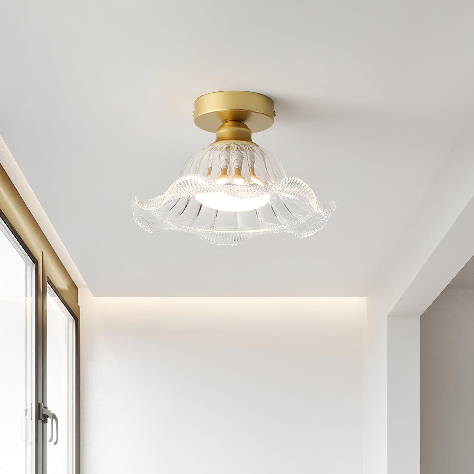 Vintage Glass Flower Ceiling Light M233