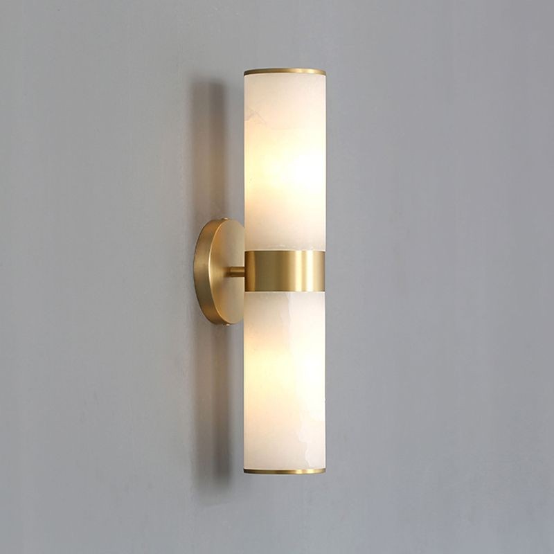 Modern Double Head Metal Brass Stone Vanity Wall Lamp M67