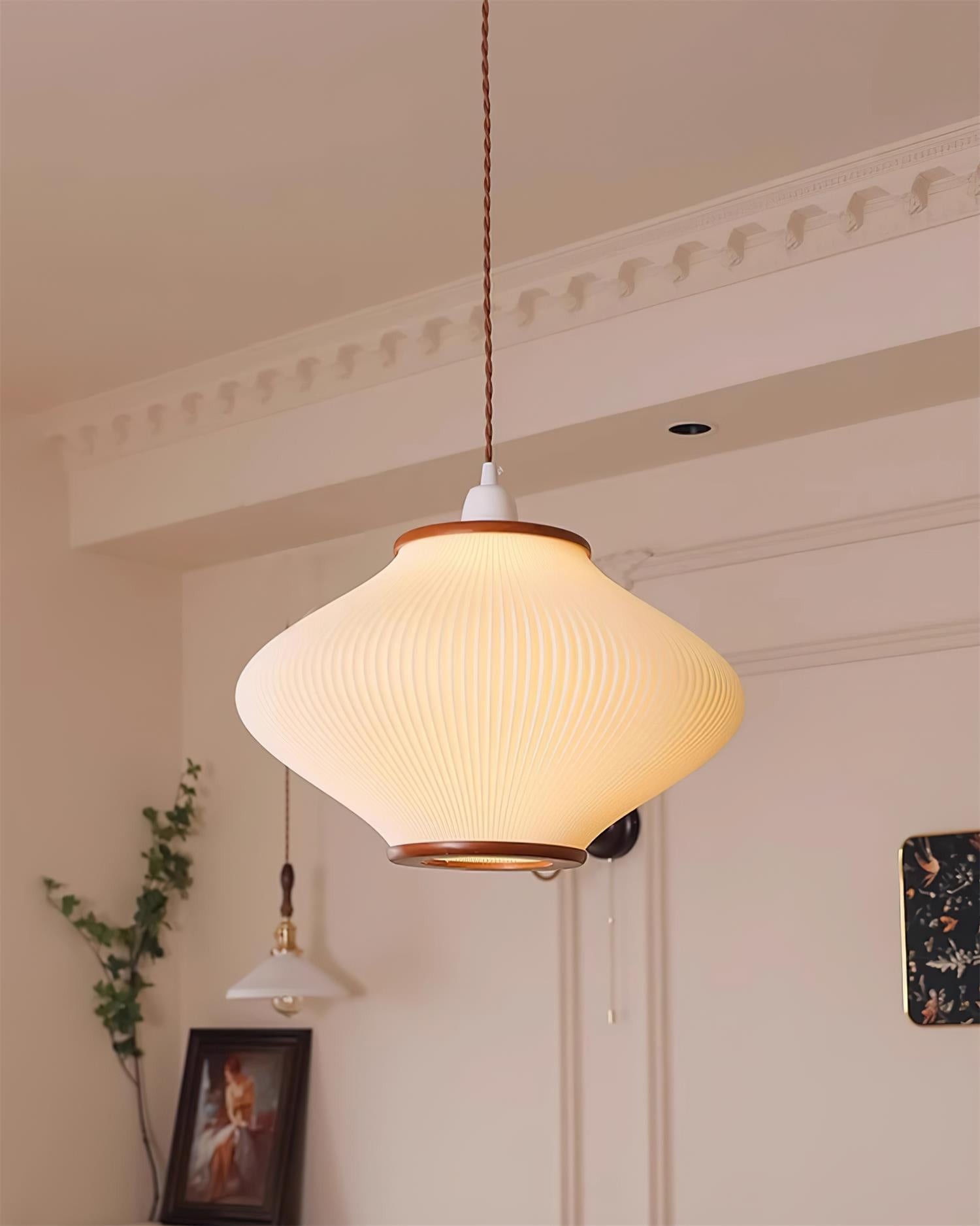 French Style Pine Bell Pendant Lamp M259