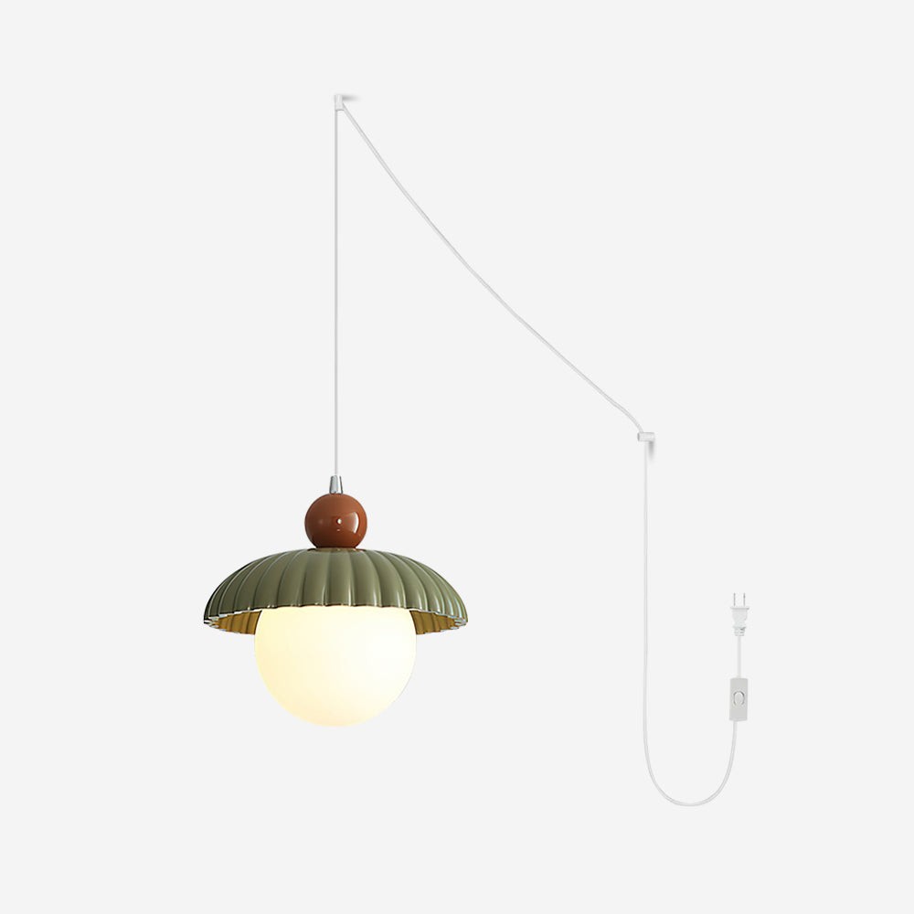 Creative Spherical Straw Hat Vertical Line Pendant Lamp M191