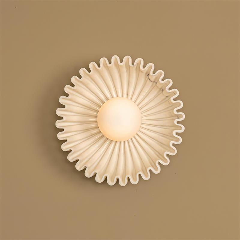 Plastic Lampshade Ceramic Flower Wall lamp M184