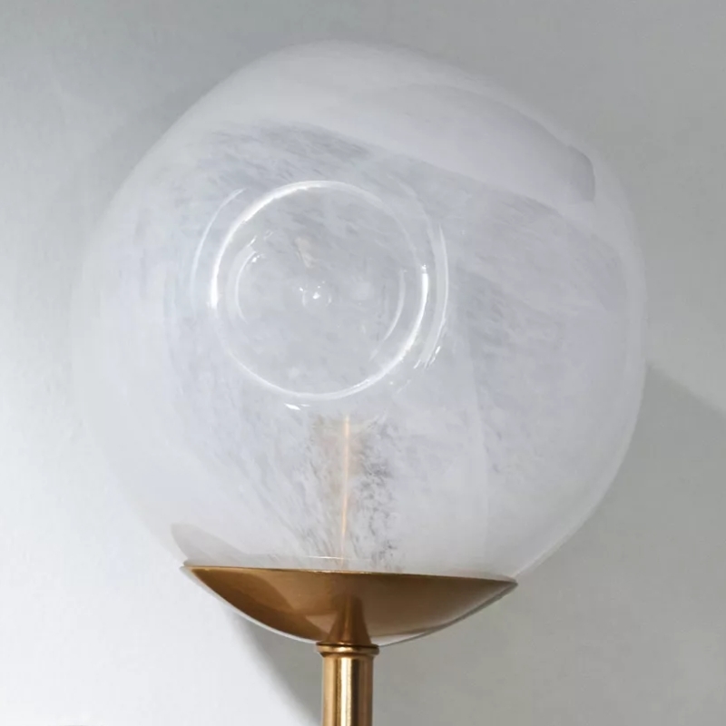 Modo Sculpted Glass Wall Sconce - Modern Diffused-Light Lamp for Entryways T727