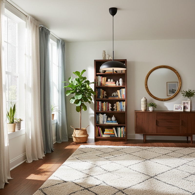 Aurelia Pendant Lamp - Sculptural Metal Frame with Sleek Shade for Dining and Entry T770
