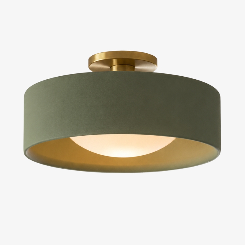 Cerova Elegant Round Porcelain Flush Mount Ceiling Light G86