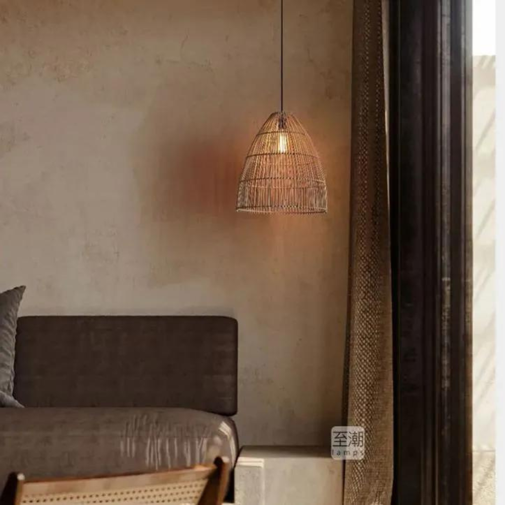Runa Boho Rattan Pendant Light T2055