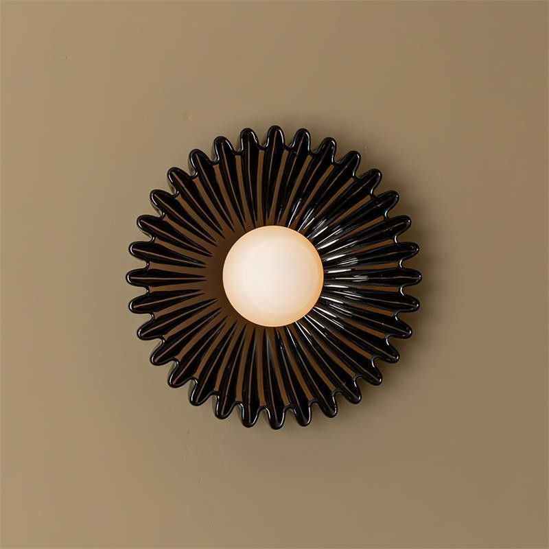 Plastic Lampshade Ceramic Flower Wall lamp M184