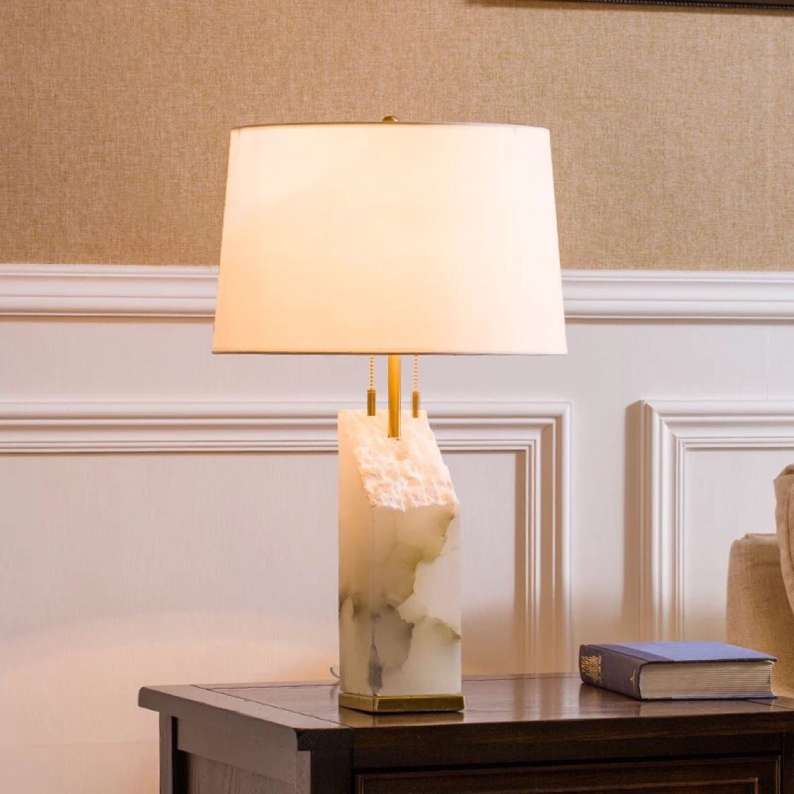 Raw Alabaster Table Lamp T1726