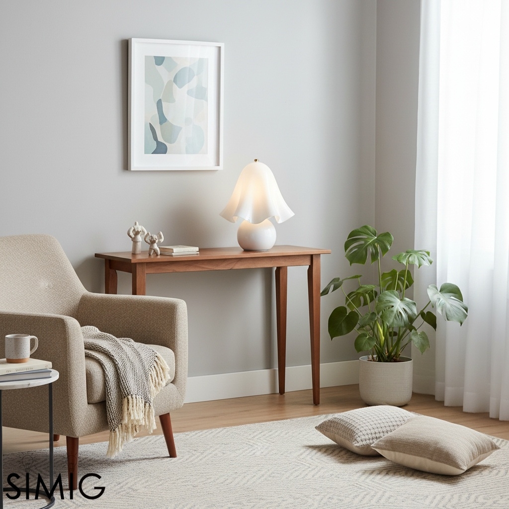 Bellina Sculptural Bell Flower Table Lamp - Accent Lighting for Room T281
