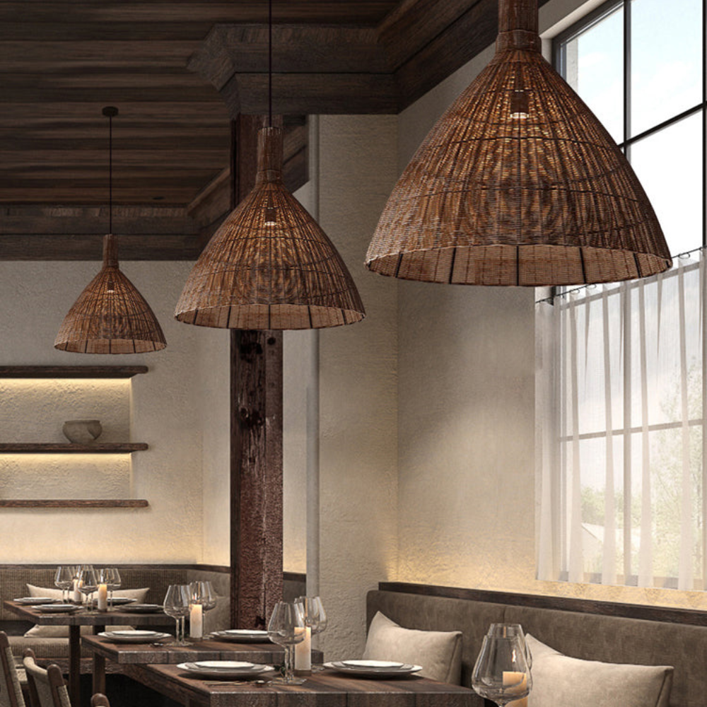 The Rattan Essence of the Islands Pendant Light T2050