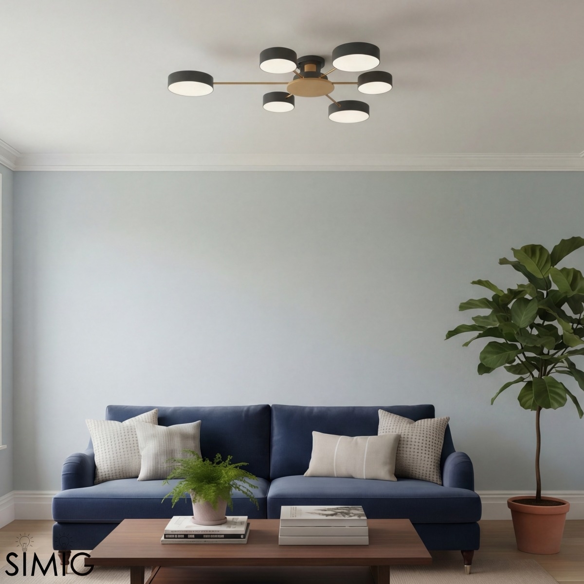 Stylish Wood-Branch Ceiling Lamp - LED Light for Dining Room and Living Room S378
