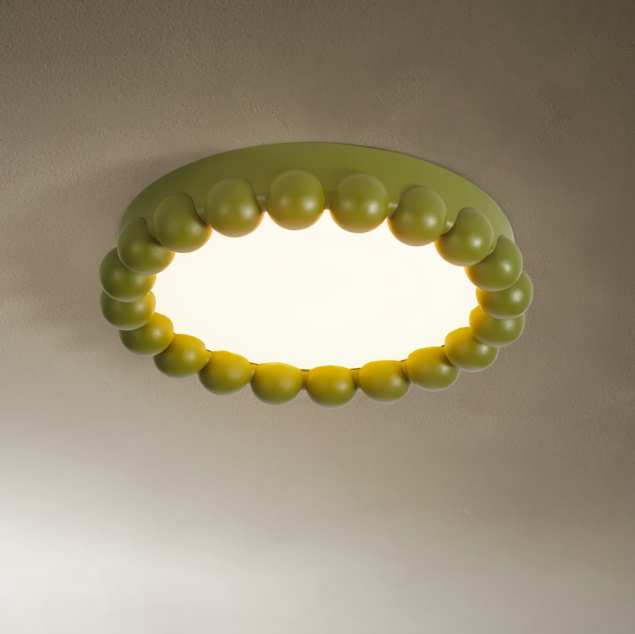 Sleek Flush Resin Ceiling Lamp — Comfortable Ambient Light S218