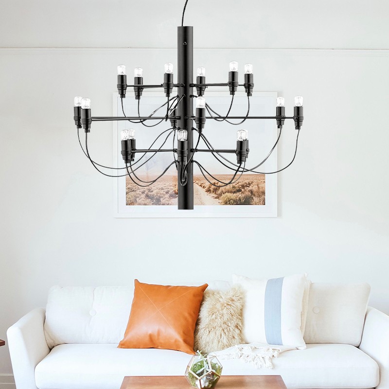 Tendrila Multi-Light Chandelier - Industrial Style Pendant Light for Dining Room