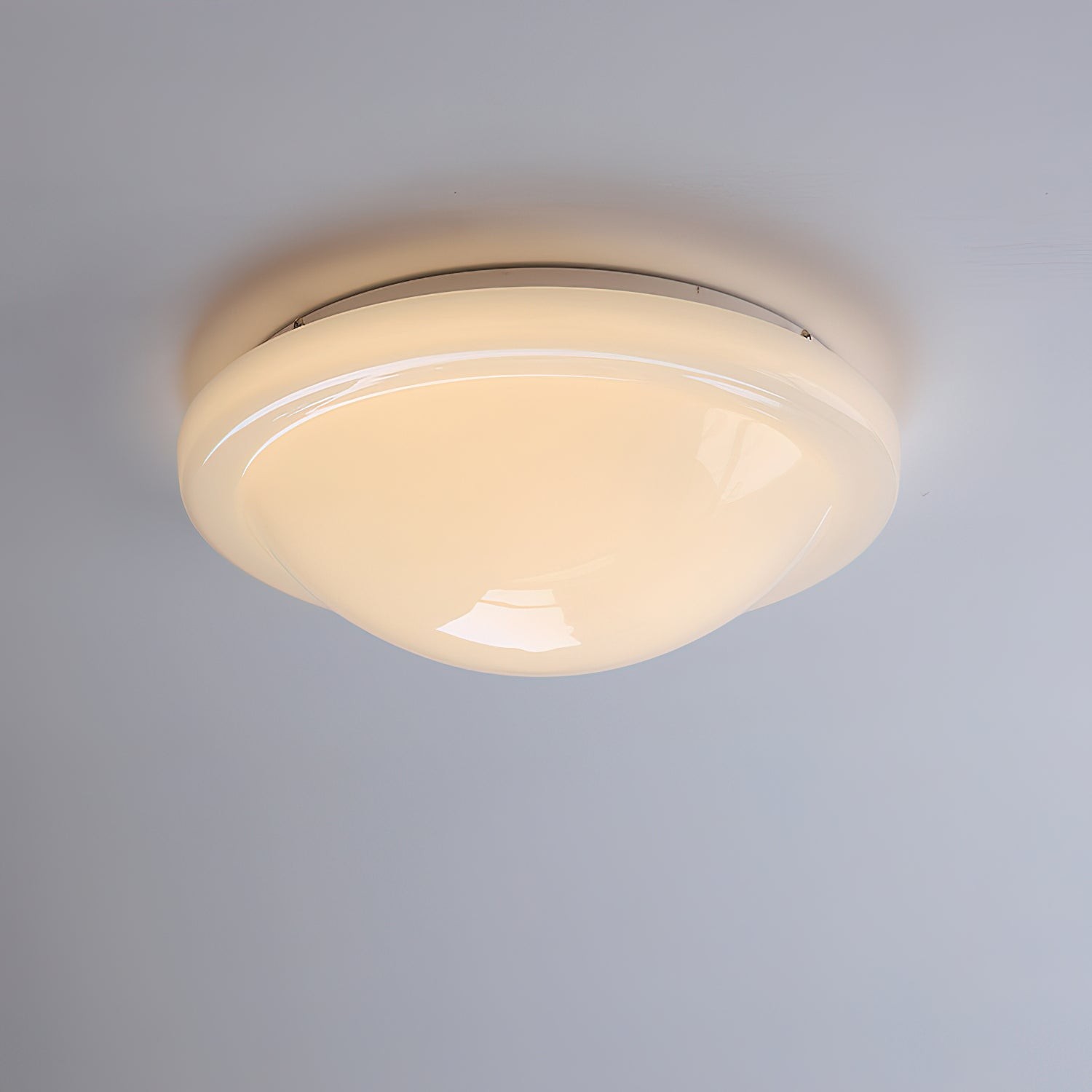 Modern Miminalist White Glass Led Ceiling Lamp M307