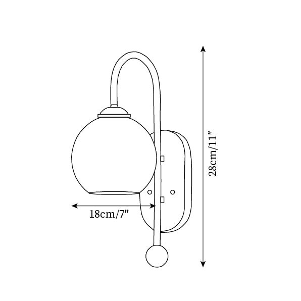 American Retro Spherical Wall Lamp M150
