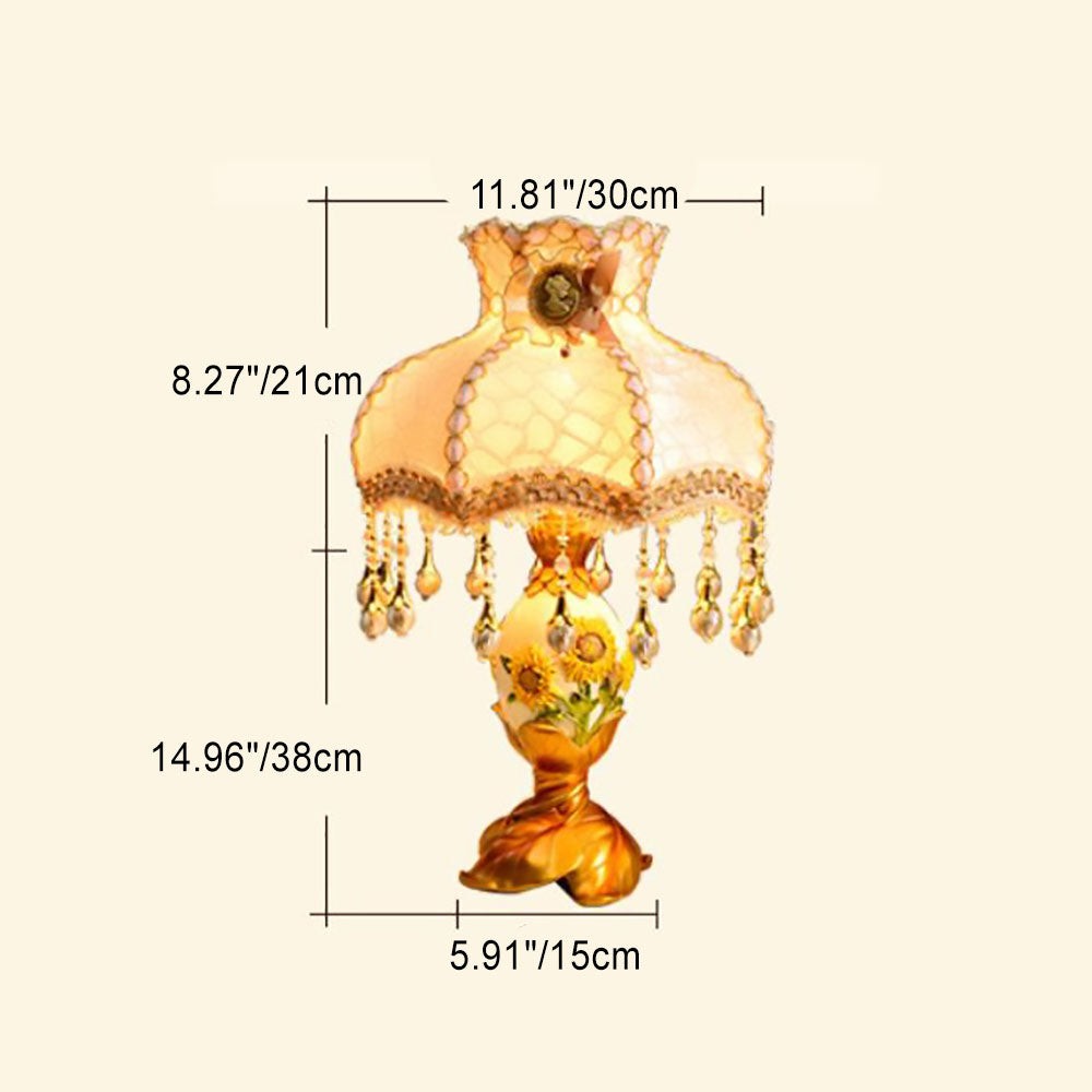 European Style Luxury Metal Sunflower Table Lamp M499